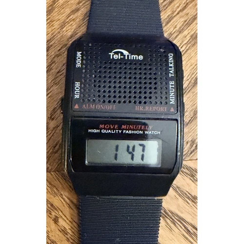 Tel-Time VII Talking Digital Watch Tested And Works